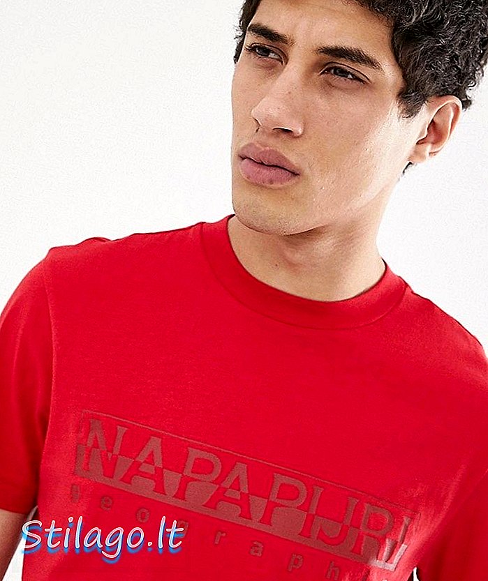 Napapijri Sevora tonal logo-t-shirt i röd