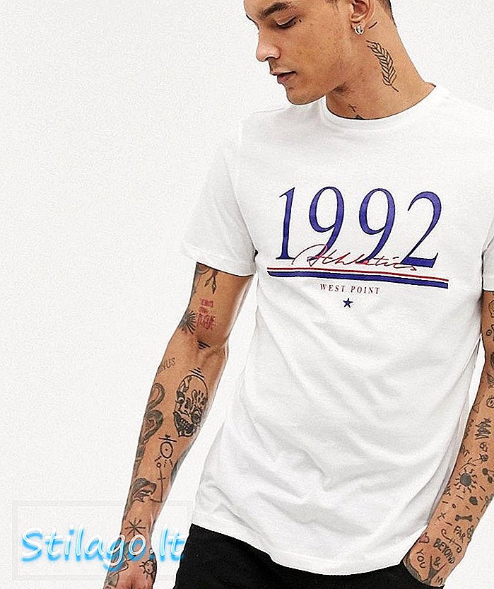न्यू लुक टी-शर्ट 1992 में सफेद रंग के प्रिंट के साथ