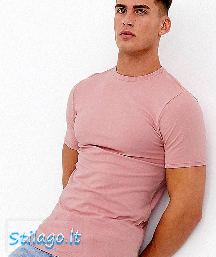 River Island muskel passform t-skjorte i rosa