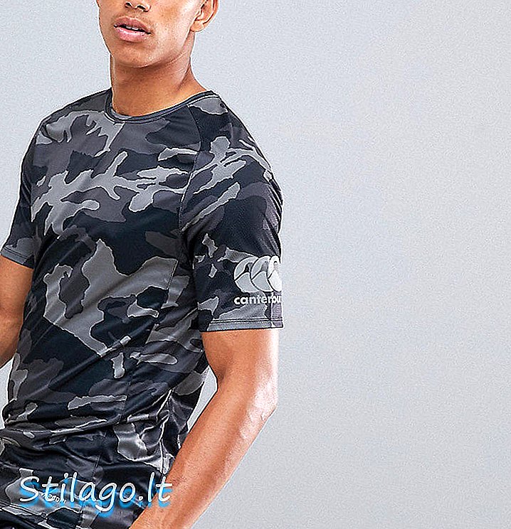 T-Shirt Canterbury Vapodri Camo Superlight In Black Eksklusif Untuk ASOS