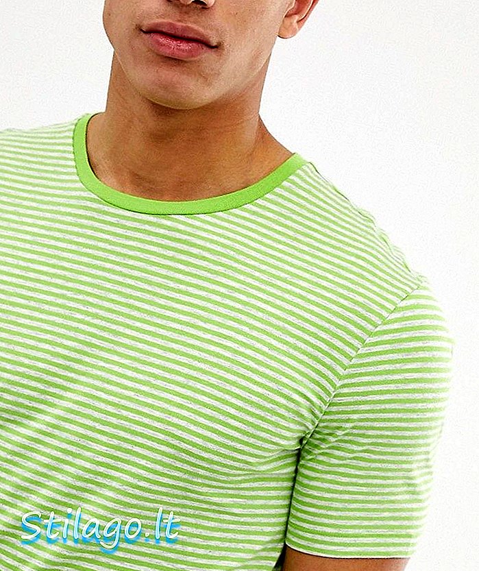 Tricou cu dungi United Colors Of Benetton în verde