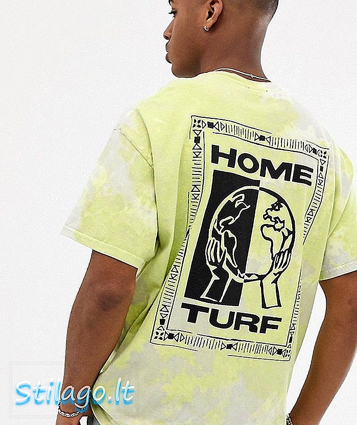 New Look - Home turf tie-dye T-shirt in groen