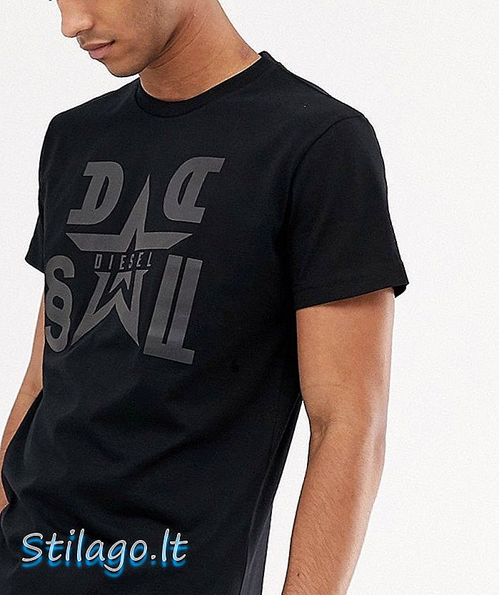 Tonalna koszulka z logo Diesel T-Diego A8 w kolorze czarnym