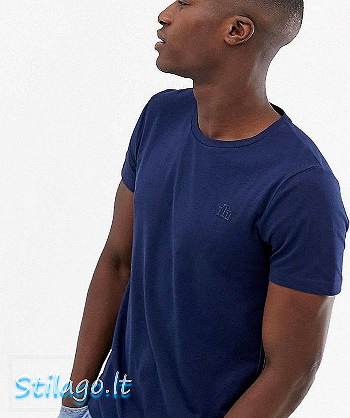 T-shirt Tom Tailor avec bande latérale en bleu marine