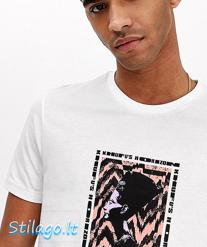 T-shirt ASOS DESIGN com estampado histórico-Branco