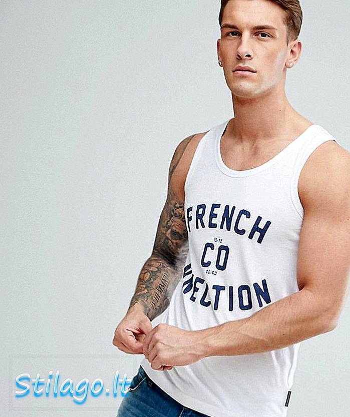 French Connection Logo Vest-White