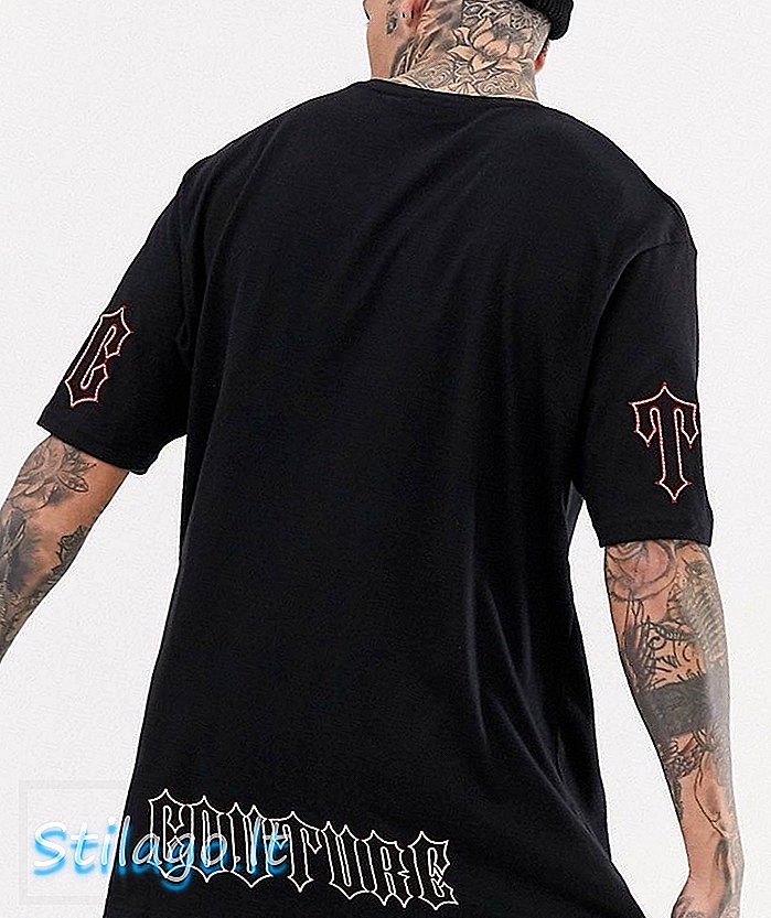 Couture Club överdimensionerad t-shirt-svart