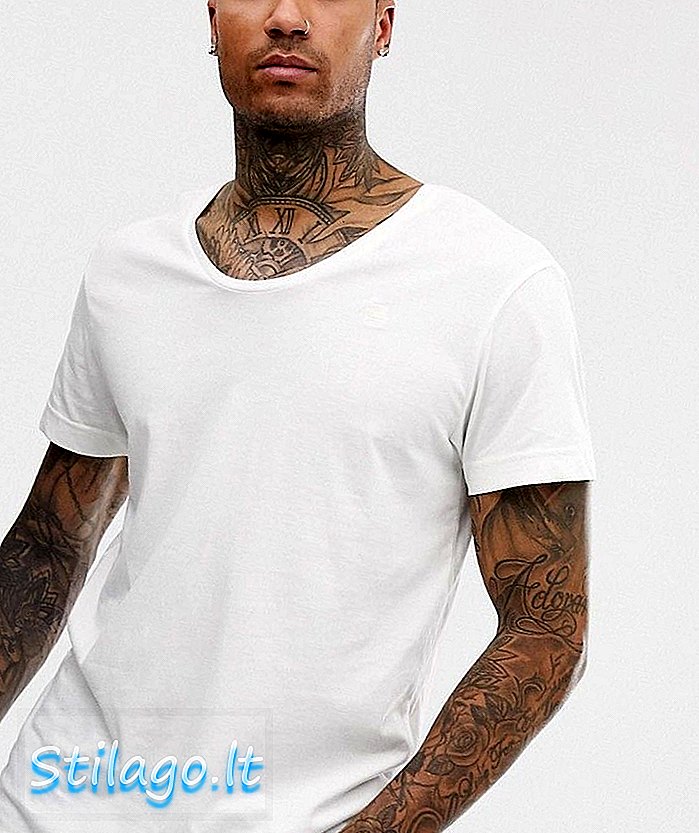 T-shirt G-Star Alkyne en coton bio en blanc
