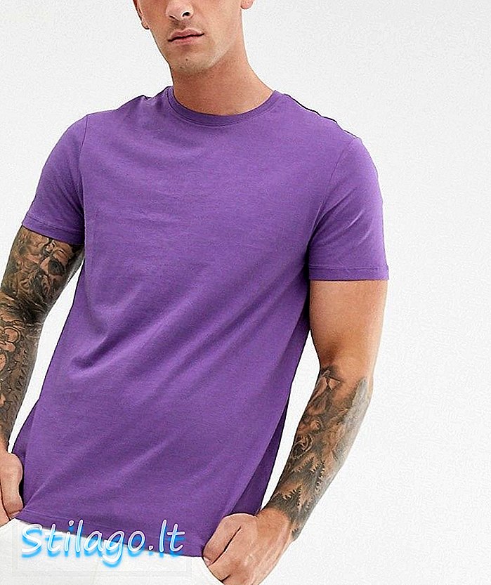 „New Look“ įgulos kaklo marškinėliai purpuriniai