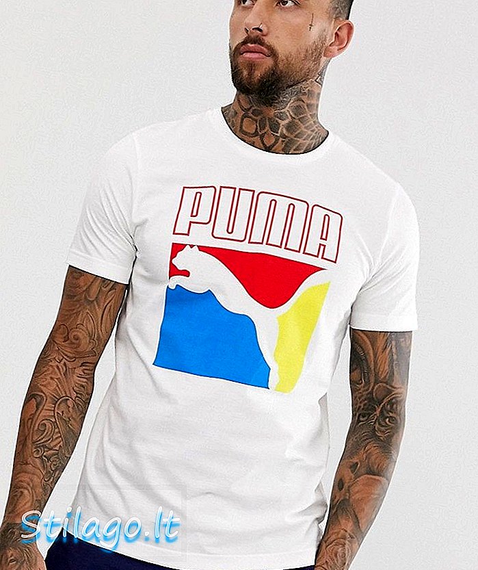 Puma grafik t-shirt beyaz
