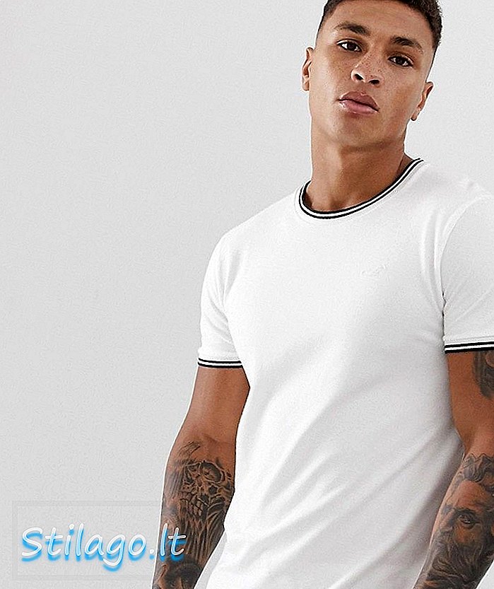 홀리스터 아이콘 로고 피케 팁 크루 넥 티셔츠