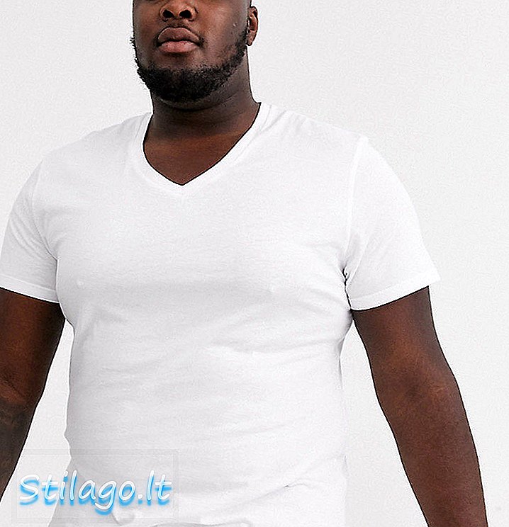 „ASOS DESIGN Plus“ marškinėliai su baltos spalvos kaklu