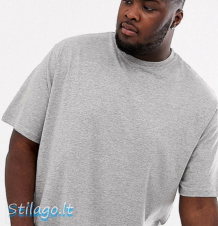 Jacamo T-Shirt mit Rundhalsausschnitt aus grauem Mergel