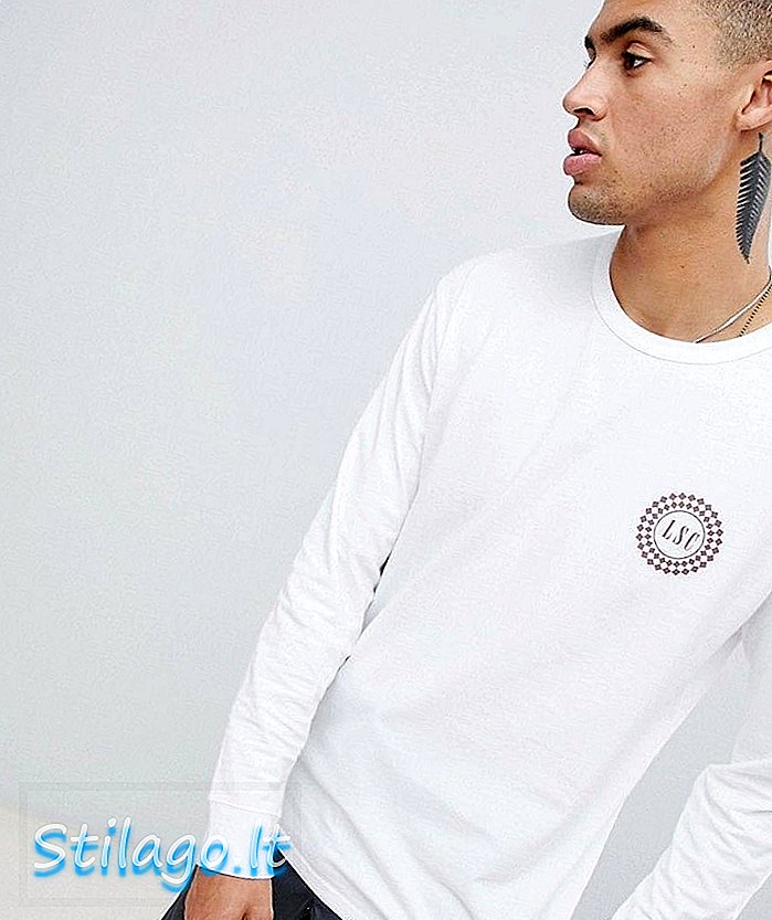 Levi's Skateboarding Langermet T-skjorte med merkelogo i hvitt