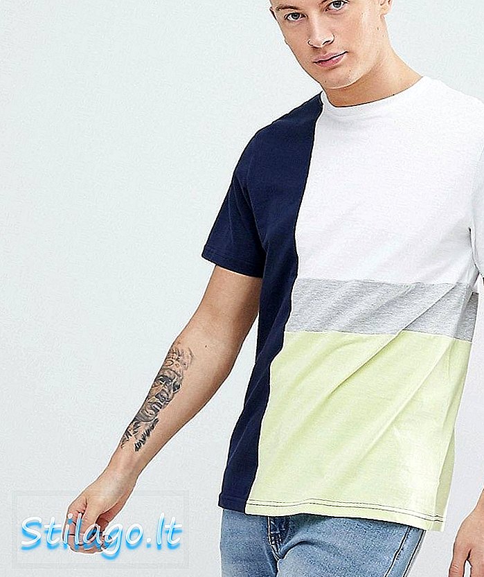 Another Influence Contrast Panel T-Shirt-Wit