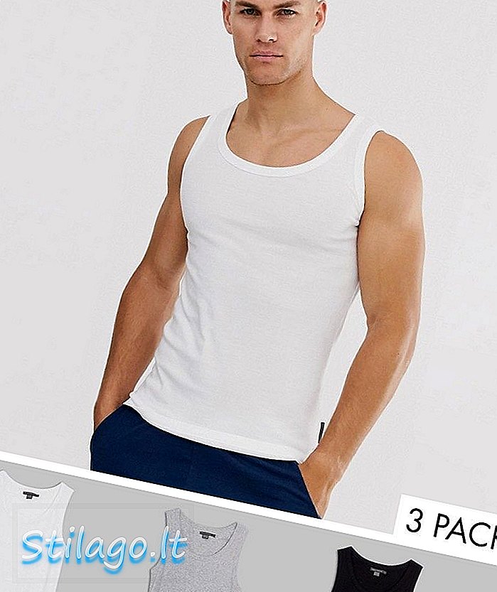 French Connection 3 pack lounge vest-Multi