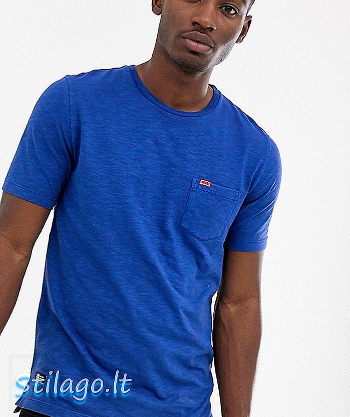 Superdry pocket tee-blauw