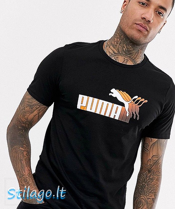 Puma Logo T-shirt in zwart