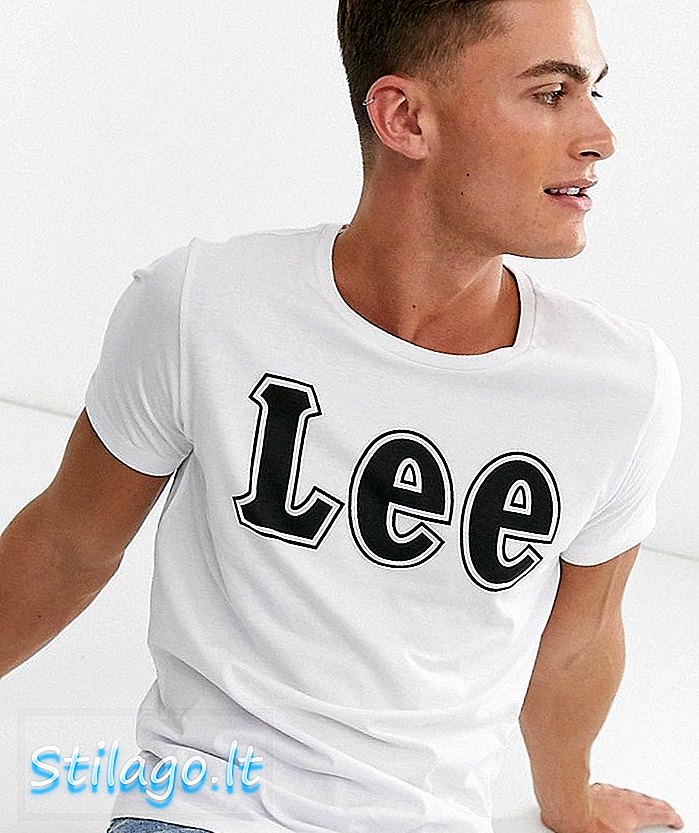 Tricou cu logo Lee în alb