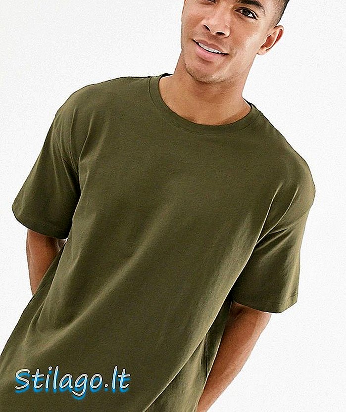 New Look camiseta oversize em cáqui-Verde