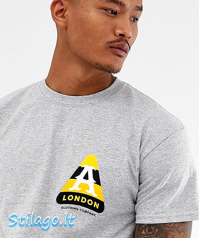 T-shirt cetak tawon London-Gray