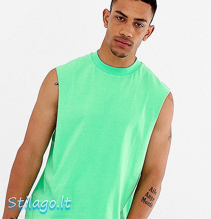 T-krekls COLLUSION bez piedurknēm zaļā krāsā