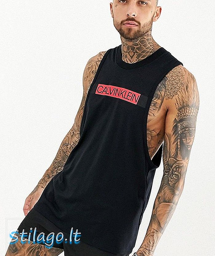 Calvin Klein Icon muscle vest en noir