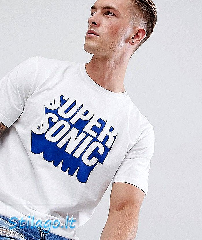 Tik & Sons 'Super Sonic' marškinėliai-balti