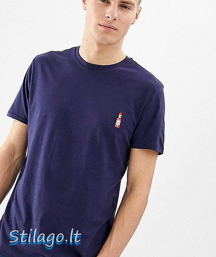 Vyšívané vyšívané tričko s dlhými rukávmi a vyšívanou omáčkou