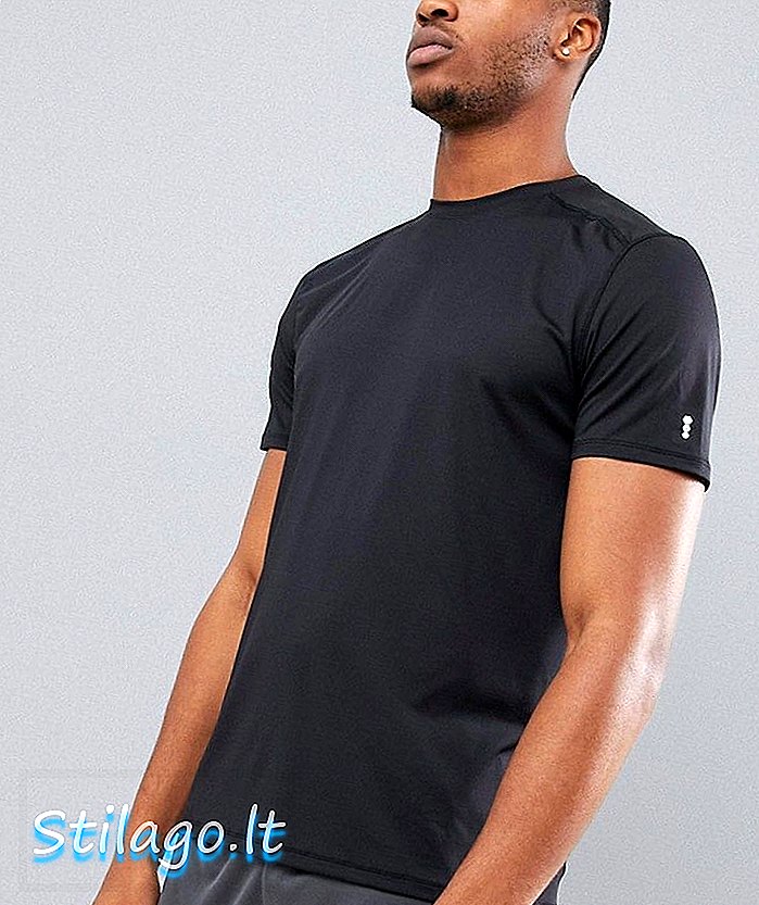 T-shirt stretch baru SPORT berwarna hitam