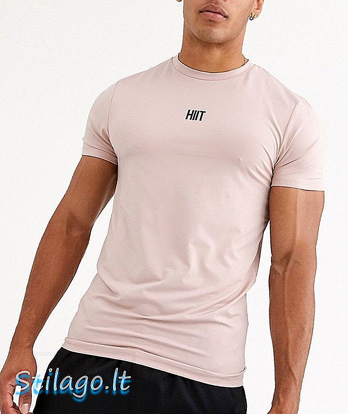 T-shirt z logo HIIT w kolorze różowym