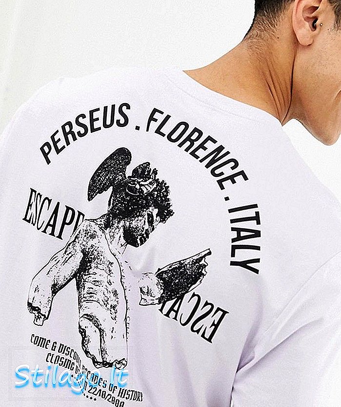 ASOS DESIGN camiseta descontraída com estampa histórica traseira - Roxo