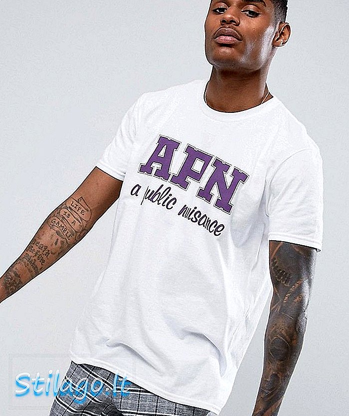 T-Shirt con stampa logo APN Mad-bianca