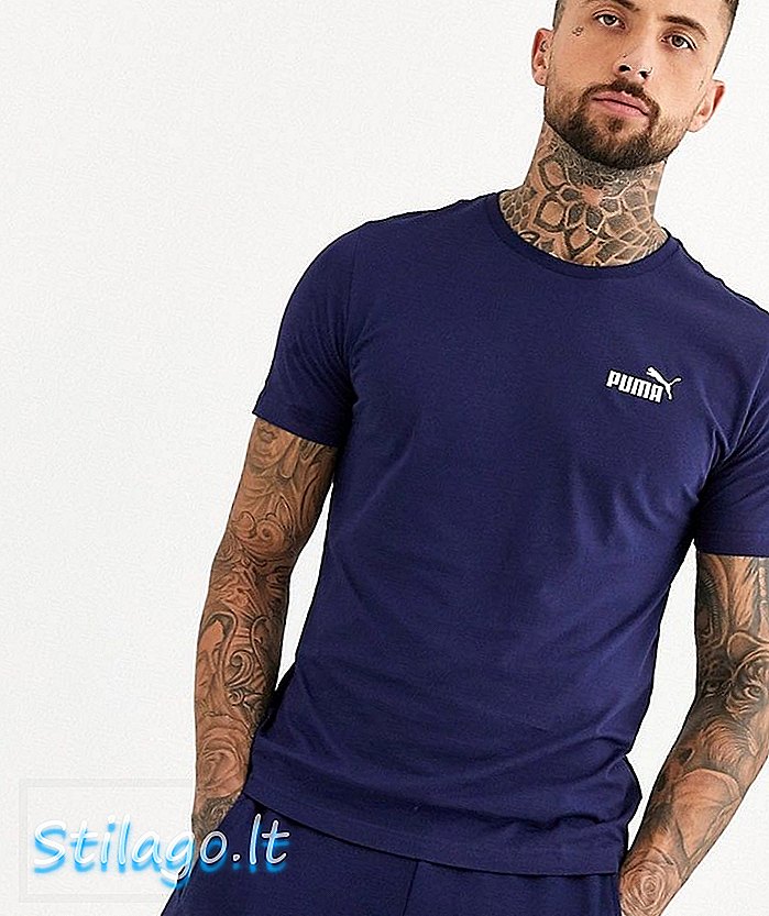 Puma Essentials t-shirt met klein logo in navy