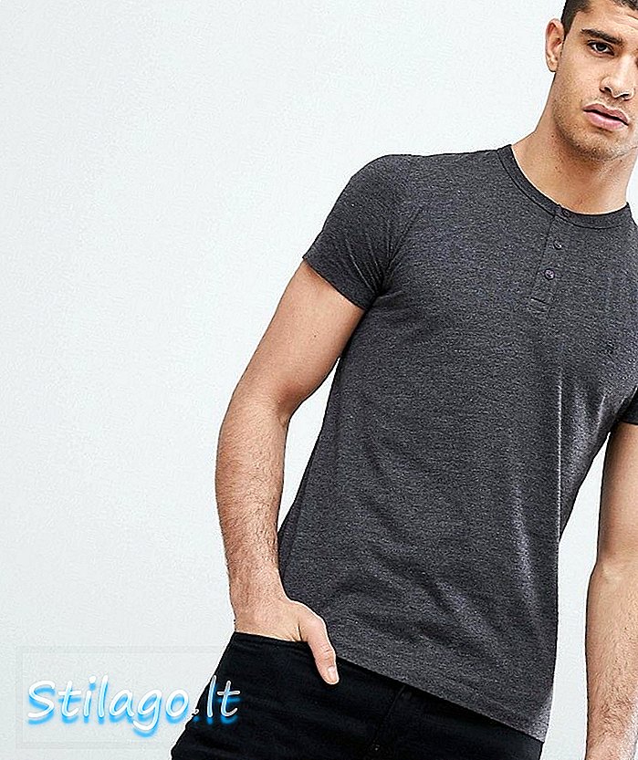 Camiseta French Connection Henley-Gris