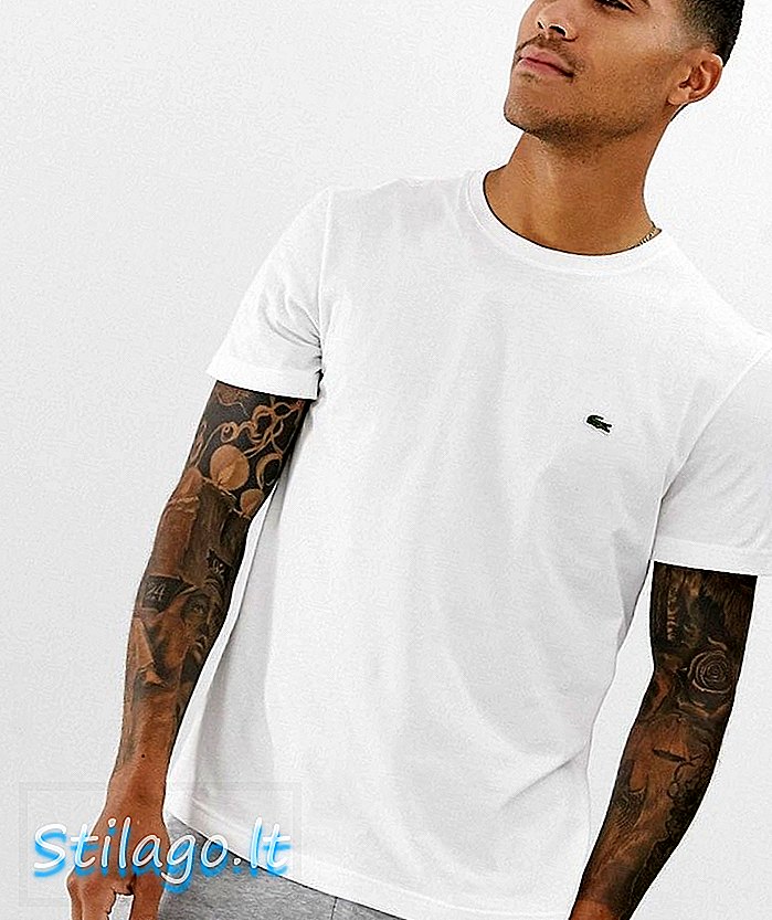 Μπλουζάκι με λογότυπο Lacoste σε λευκό χρώμα