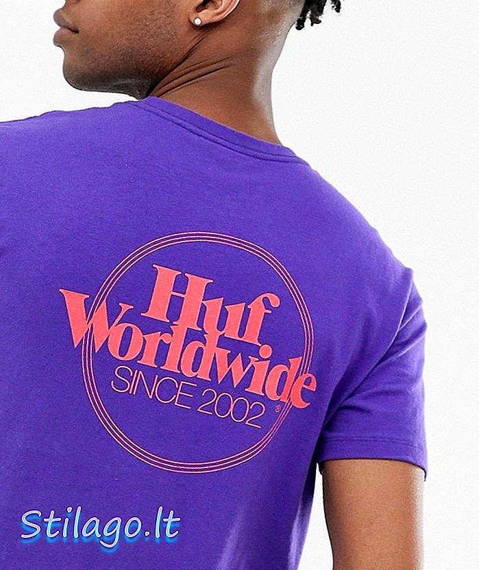 HUF suck t-shirt i lila