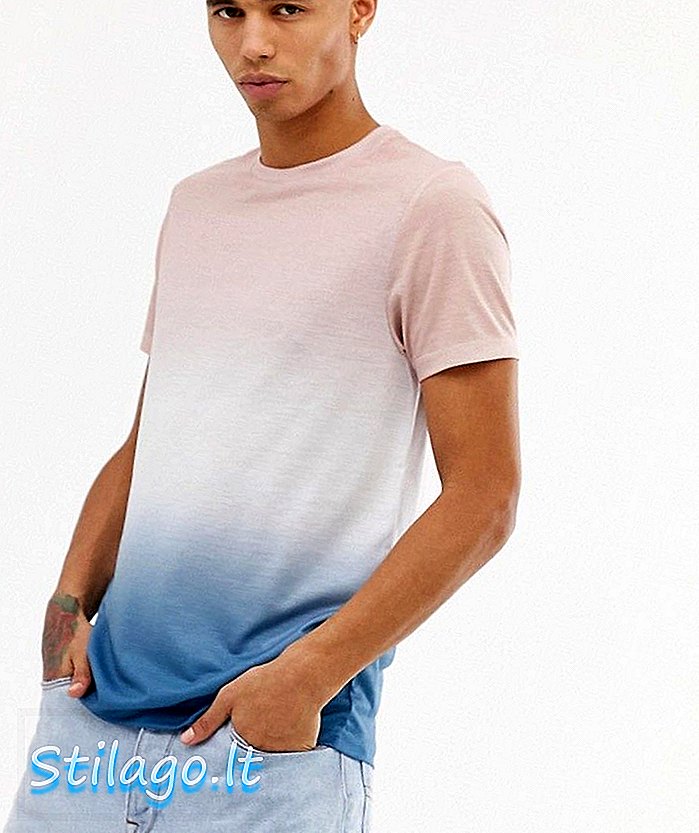 ASOS DESIGN t-shirt med doppfärgad tvätt i rosa