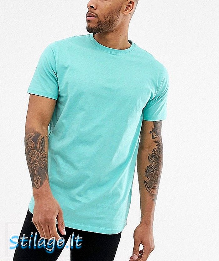 „Soul Star“ ilgomis ūdomis marškinėliai iš mėtų-žalios spalvos