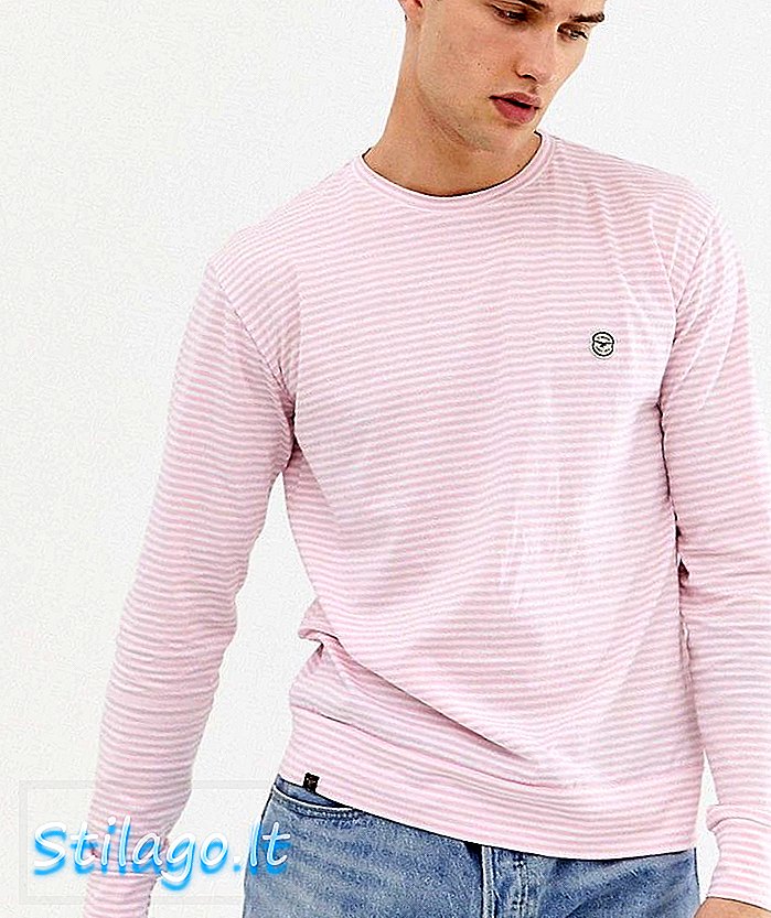 Le Breve ριγέ μακρυμάνικη μπλούζα-Ροζ