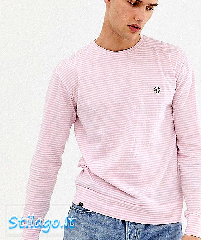 Top manica lunga a strisce Le Breve-Rosa