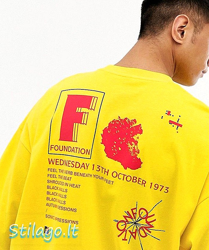 Ponadgabarytowa koszulka ASOS DESIGN z nadrukowanym tekstem na plecach w kolorze żółtym