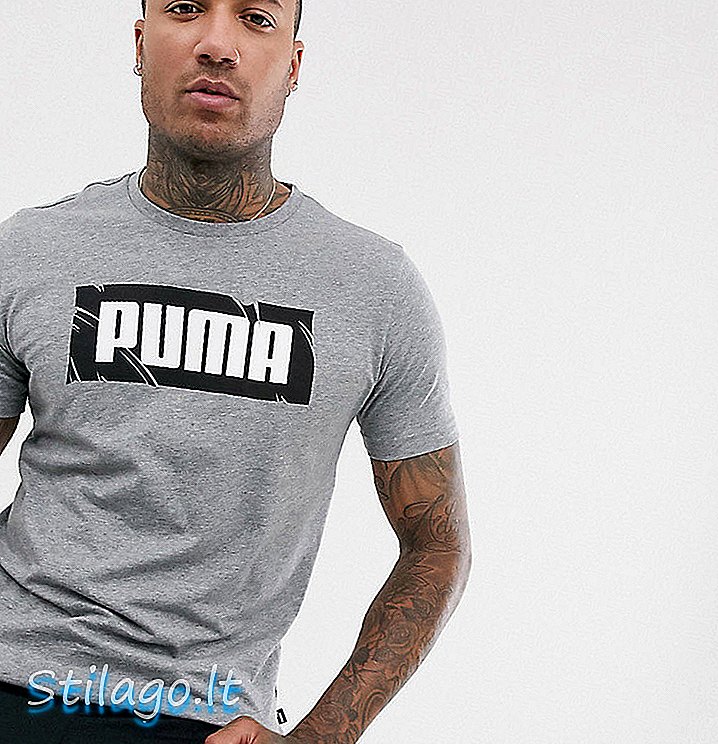 Puma logo krekls pelēkā krāsā
