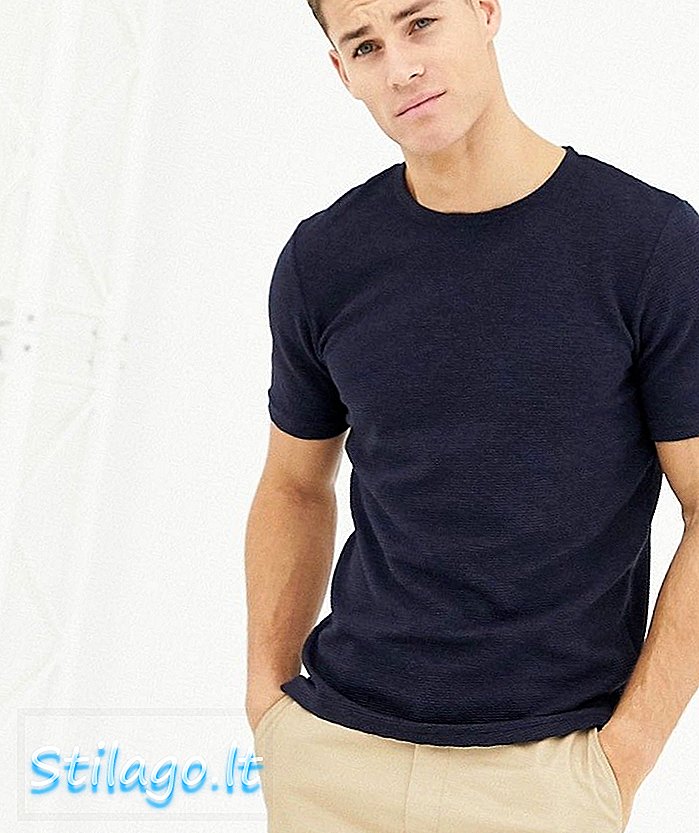 Selected Homme relaxed fit lang T-shirt in marineblauw