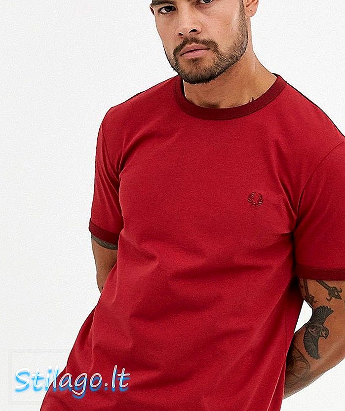 Fred Perry ringer t-shirt in het rood