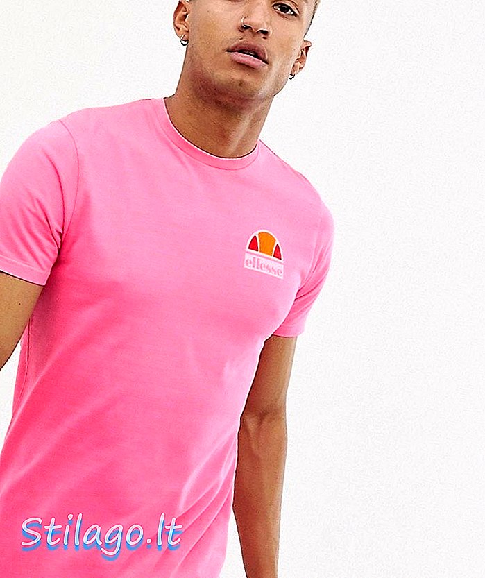 T-shirt ellesse Cuba dengan cetakan belakang berwarna merah jambu