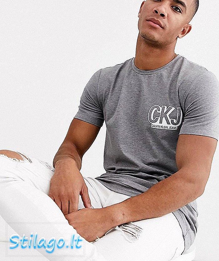 Grafické tričko Calvin Klein Jeans-Gray