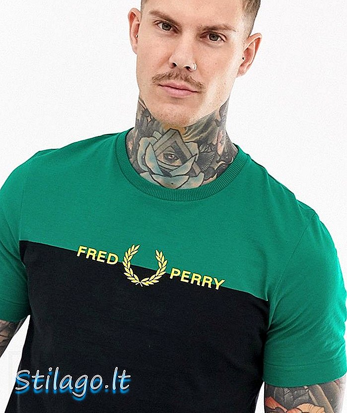 Fred Perry Sport Grafik T-Shirt in grün