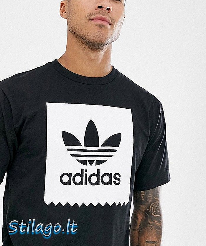 T-shirt logo blackbird adidas Skateboarding berwarna hitam