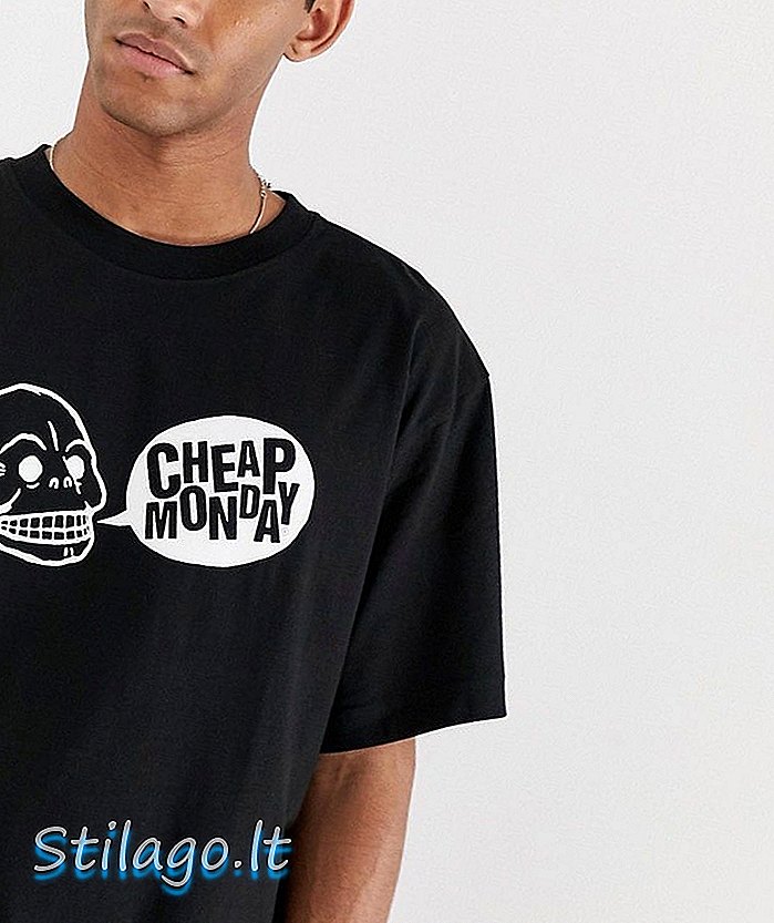 Cheap Monday speech logo t-shirt-zwart